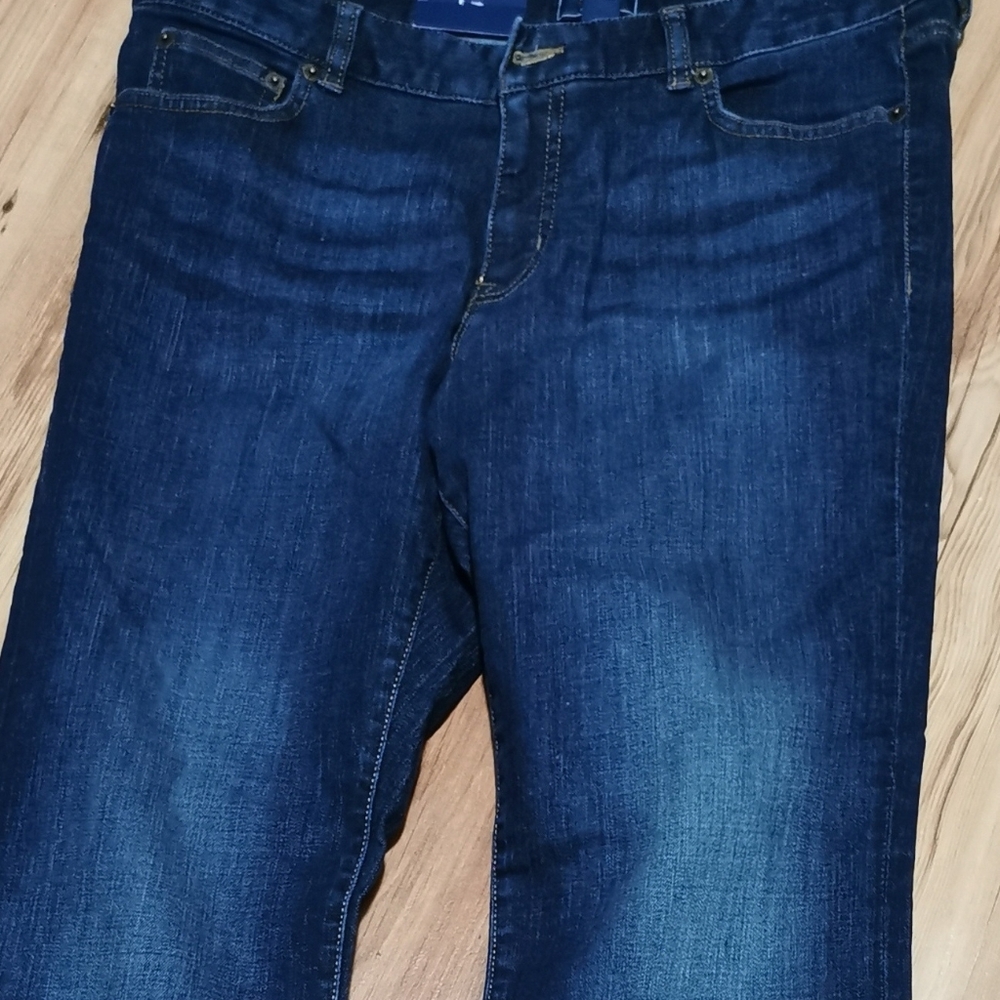 Chaps  Ralph Lauren Women's Dark Blue Straight Leg‎ Jeans Size 12P